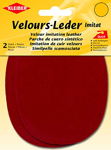 Kleiber + Co.GmbH Velour-Bügelflecken oval, 38% Acryl/32% Baumwolle/30% Viskose, ca. 13 cm x 10 cm, 87705