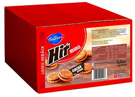 Bahlsen Hit Minis leckere Doppelkekse in der Großpackung - 2 lose Kekse mit Kakaocreme - Gebäck für die ganze Familie, 1er Pack (1 x 2.2 kg)