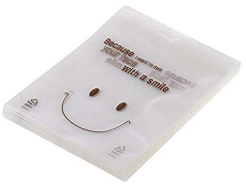 Lucky Fitness 200pcs Lovely Smile Party Party Cookies Candy Bakery Bags Food Packaging Self-Adhesive Biscuits Plastic Candy Bags