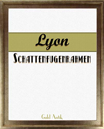 Homedeco-24 Lyon Schattenfugenrahmen 100x100 cm in Gold Antik ohne Verglasung ideal für Canvas Leinwand Bilder Farbwahl