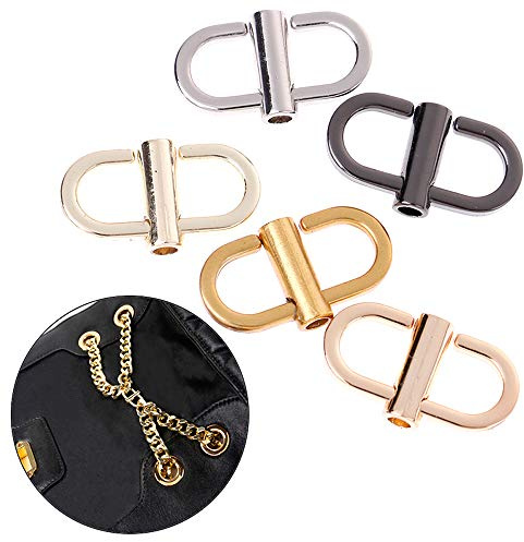 Nifocc verstellbare Metallschnallen Kette Winzige Clip Chain Strap Shortener für Kettenriemen Umhängetasche Handtasche - 5 Stück 5 Farben