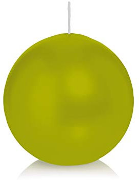 Wiedemann Kerzen Kugelkerzen Grün Ø 80 mm, 6 Stück, rußarm, tropffrei, hochwertiger Docht