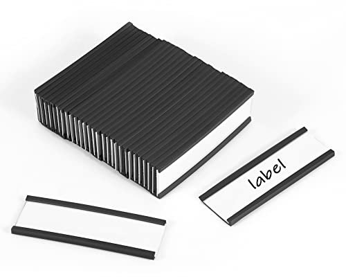 Jevina 30 Teilige Magnetische Etiketten Halter mit Magnetischen Daten Karten Haltern mit Durchsichtigen Kunststoff Schutz Folien für Metall Regale (1 X 3)