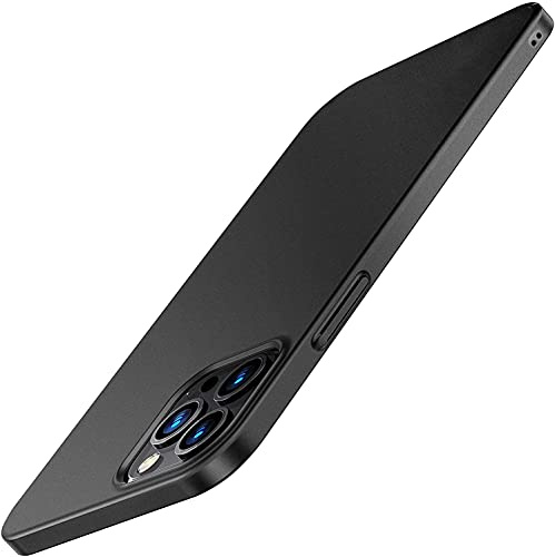 Sitthyw iPhone 12 Pro Max Hülle Ultradünne Handyhülle Mattem Finish Slim Case with Kratzfest Schutz Back Hard PC Cover Abdeckung Hardcase für iPhone 12 Pro Max 6,7 Zoll - Schwarz