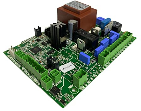ERICAMBI, Carte de contrôle Micronova J034_5 pour poêles à granulés, sonde de fumée jusqu'à 600 °C, prête pour codeur, connecteur RS232, fixation carte sur 4 points