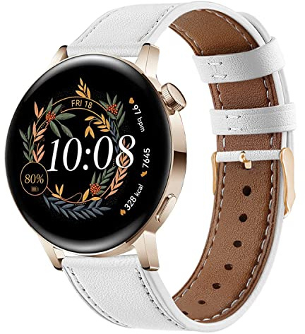 Armband kompatibelt med Watch GT3/GT2 Leder klockarmband ersättning för Honor Magic och Galaxy Watch