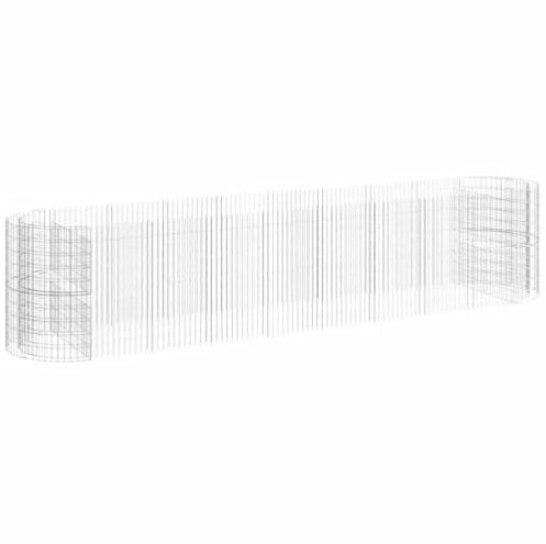vidaXL Gabionen Hochbeet Steinkorb Pflanzkorb Gabionenkorb Pflanzkasten Pflanzkübel Pflanzbeet Garten Verzinktes Eisen 500x100x100 cm
