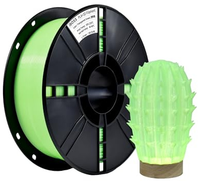iBOSS PLA Plus (PLA+) 3D-Drucker Filament 1,75mm, Maßgenauigkeit +/- 0,02 mm 1 kg Spule (2,2 LBS), 3D Druck Filament für 3D-Drucker, Transparent Grün