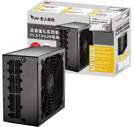 Xujin Oriented 80Plus Platinum 1000W ATX Power Supply Unit Plug-In Semi-Fanless KRPW-PK1000W/92+