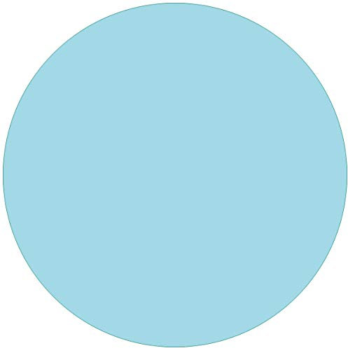 Wallario Glasbild rund Pastellblau - Rund, 50 cm Durchmesser Wandbild Glas in Premium-Qualität: Brillante Farben, freischwebende Optik