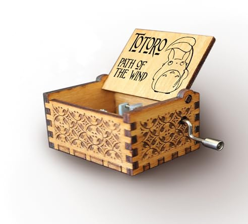 Melodiebox: Totoro - Path of The Wind Holzspieluhr mit Handkurbel Spieluhr Musicbox Hand gekurbelt Neu