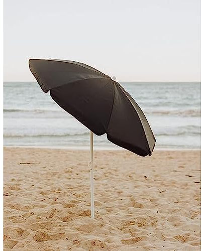 ZAHIKA Sonnenschirm Für Die Außenterrasse, Strandschirm, Freiraum Für Terrassenschirme, Mit Kippbarem Design, Marktschirm, Für Innenhöfe, Hochzeiten, Gärten, Schwarz(2m/6.5ft,黑色)