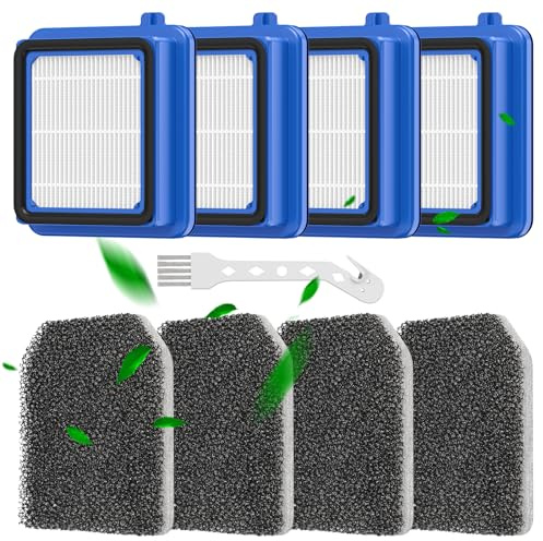8 Stück QX7 Filter für AEG -Filter Zubehör Set für AEG QX6 QX7 QX8-2 ASKW1 Staubsauger Ersatzteile Ersatzfilter Filterset für AE G mit 4 Vormotorfilter 4 Hygienefilter 1 Reinigungsbürste,Waschbar