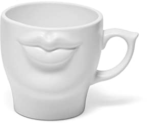 Mugs Et Tasses À Café Tasse à café en céramique 3D de la bouche 3D personnalisée blanche à la main Porcelaine Tea tasse de lait Creative Boireware cadeau spécial for maman hommes femmes Tasse À Café (