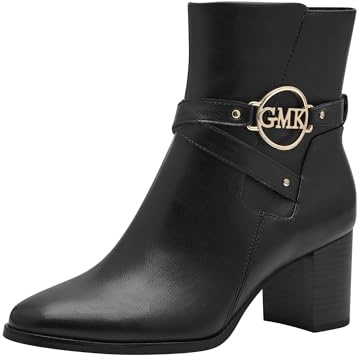 MARCO TOZZI by Guido Maria Kretschmer Damen Stiefeletten mit Absatz aus Kunstleder Spitz, Schwarz (Black), 38 EU