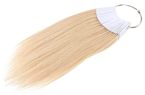 Angoily 30st Menschliches Haar Zum Testen Von Farbmustern Halter Für Haarverlängerungen Echtes Menschenhaar Werkzeug Menschliche Haarfarbe Friseur Balayage-kit Ausgewogen
