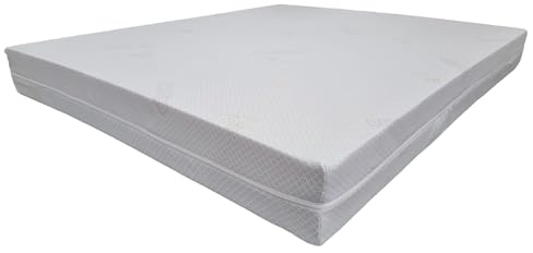 DoMaRi - Materasso Singolo, 80 x 200cm, in WATERFOAM, Altezza 18 cm Reali,Rivestimento in Aloe Vera sfoderabile Antibatterico, Ortopedico, Alleviamento Punti di Pressione (80 x 200)