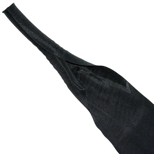 ISOLATECH Gewebeschlauch selbstschließend Kabelkanal schwarz Meterware Ø 12mm 1 Meter Kabelschlauch Kabel Organizer für Kabelmanagement Schreibtisch