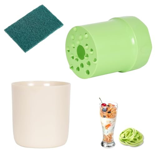 gotyou Rallador de Frutas, Trituradora giratoria Manual, Rallador de Manzana, Apple Grater con Esponja de Limpieza, para Frutas, Verduras, Queso, Chocolate