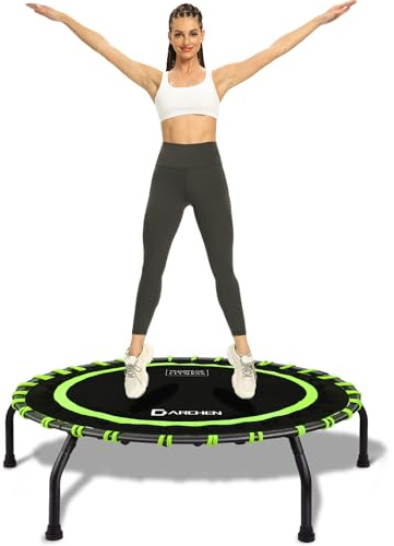 DARCHEN Rebounder Mini trampoline de 150 kg pour adulte, petit trampoline d'intérieur pour l'exercice, l'entraînement, le fitness, trampoline élastique au design amélioré pour un rebond plus sûr et