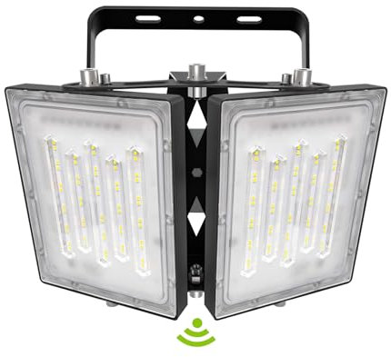 STASUN 200W LED-Flutlicht, IP66 Wasserdicht, 20000LM, LED-Außenbeleuchtung, Entspricht 1200W Halogenglühlampe, 6000K Tageslichtweiß, Einstellbares Flutlicht für Scheunen, Höfe und Garagen, Schwarz
