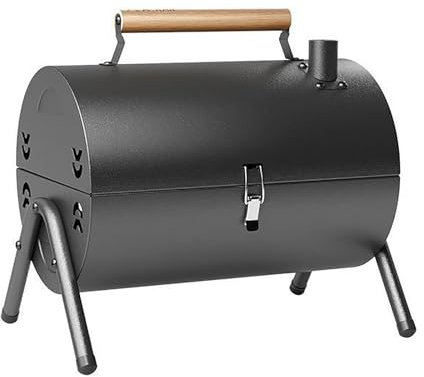 Barbecue au Charbon de Bois Portable, Petit Barbecue avec fumoir à Double Face, Mini Barbecue de Table, Barbecue à Charbon de Bois d'extérieur pour Pique-niques de Camping dans l'arrière-Cour, Barbe