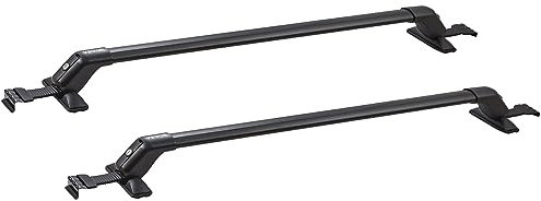 VEVOR Barre portapacchi universali 1080 x 154 x 99 mm, barre portapacchi regolabili 600 – 800 mm, 2 barre portatutto 70,3 kg, adatte per bagagli, biciclette, sci, Nero