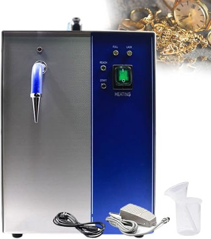 forplubossmmp Limpiador A Vapor De Acero Inoxidable para Joyas Y Gemas con Indicador De Presión De Aire Y Calor, Máquina Limpiadora A Vapor Profesional para Joyas Relojes Gafas Collares, 2L/4L,4L