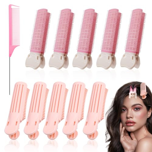 10 Stück Volumen Clips und Rollklammern für Haare und Haarspangen, natürliche Lockenwickler, mehr Volumen