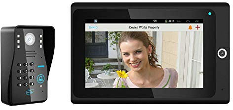 Hem Dörrklocka System Intercom Dörrklocka IP-kamera 7 Wifi Trådlös RFID Lösenord Video Dörrtelefon,A，A
