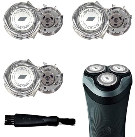 Cosmeria 3 Packungen SH30/52 Ersatz-Scherkopf für Philips Series 1000, 2000, 3000, 5000 Rasierer, Ersatzklingen für Philips Herrenrasierer mit Reinigungsbürste