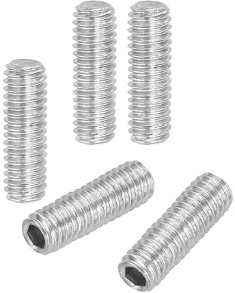 PATIKIL 50 Stück Madenschraube M4 x 8mm, 304 Edelstahl Madenschrauben Set für Türklinken Halterung Möbel Lampen Wasserhahn Reparaturen, Silber Innensechskant Gewindestifte Schrauben Set