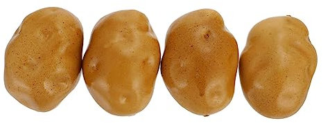 MAGICLULU 4pcs Realistic Decorative Potato Models Lifelike Fake Vegetables for Home Decor Restaurant Display and Educational Use Multi-function Potato Ornaments