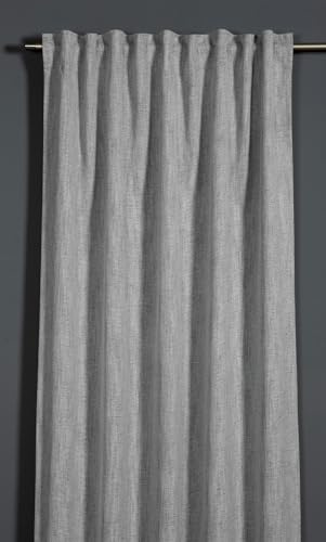 Sehlbach Rideau prêt à Poser, Bande pour Rideaux, Structure Blackout avec revêtement, Gris, 130 x 245 cm Rideaux, Occultant, Économie d'énergie, Absorption Acoustique, Design élégant, Fixation Facile