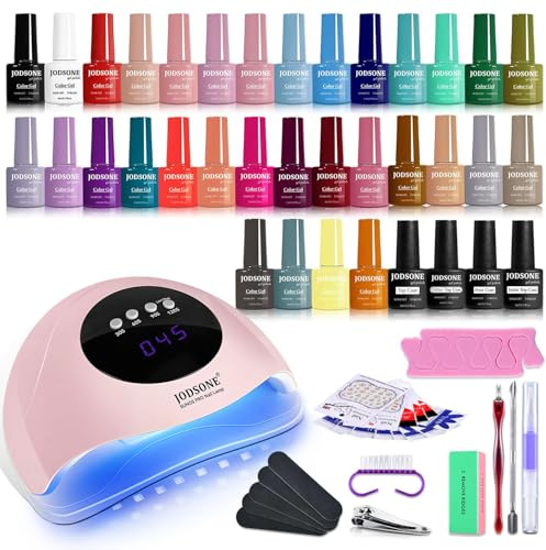 JODSONE Mismo color mismo botella 32 colores esmalte de uñas de gel con luz U V remojo brillo base top mate capa superior manicura salón hogar DIY