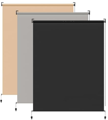BelleMax Store Enrouleur Extérieur Balcon, Gris Foncé, 140x140cm
