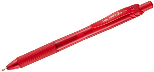 Pentel EnerGel X BL107-BX Gel-Tintenroller, rot, 0,7 mm Strichstärke, Druckmechanik, nachfüllbar