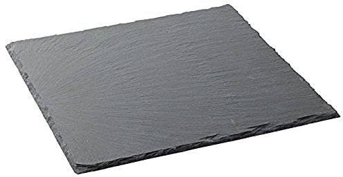 Utopia Slate Presentation, CT0028-000000-B01006, Plato cuadrado de pizarra de 28 cm (caja de 6)