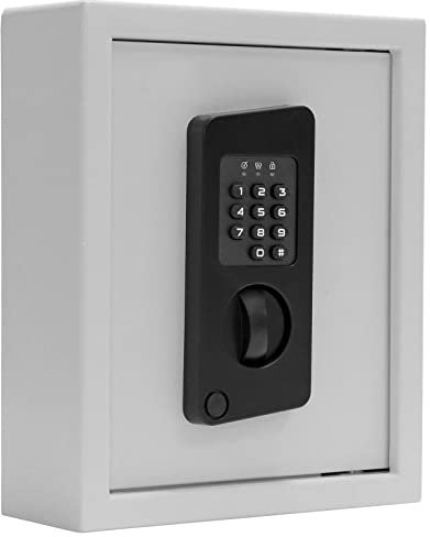 Profirst Nestro 20 Schlüsseltresor Stahl Elektronikschloss mechanische Notöffnung verstellbare Hakenleisten Schlüsselaufbewahrung 20 Schlüsselanhänger gratis inkl. Befestigungsmaterial