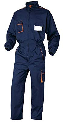 Delta Plus M6COMBMXX Panostyle Arbeitsoverall Aus Polyester Baumwolle, Marineblau-Orange, Größe XXL
