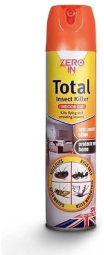 Zero In Total Insect Killer. Kills Instantly and Effective for up to 4 Weeks. Total Household Protection From Flies, Ants, Wasps, Mosquitos & Cockroaches, Packaging May Vary, 300 ml