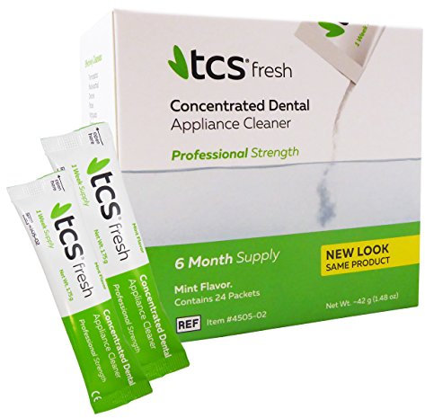 TCS Concentrated Cleaner ~ 6 Months Supply for Flexible Dentures, Retainers and Dental Appliances