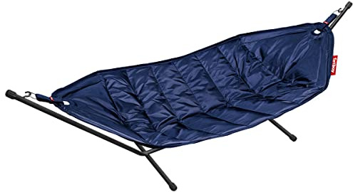 Fatboy Headdemock with Stand - Double 2 Person Hammock with Easy to Assemble Metal Frame - Outdoor Hammock - Max Load Capacity 150 kg - Dark blue
