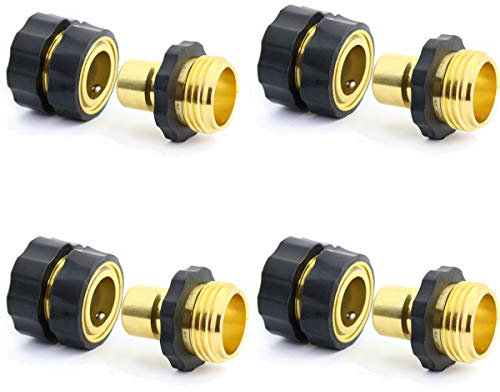 Garden Hose Quick Connect and Hose Elbow Value Pack,3/4 in.Perfect for Pressure Washer,RV Camper,Washing Machine,No leaks