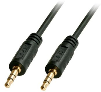 Lindy 1m 3.5 mm Male to 3.5 mm Male Multimedia Audio Cable, Black