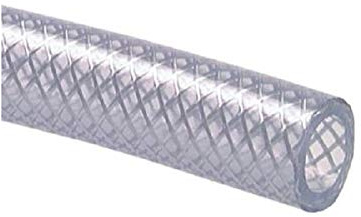 PVC Gewebeschlauch 13mm (ID) x 20mm (AD) 25m Schlauch Druckluftschlauch transparent