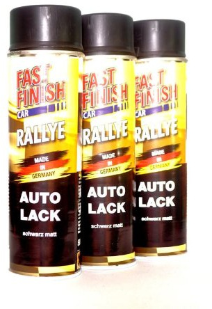 FAST FINISH CAR RALLYE 1K AUTOLACK SCHWARZ GLÄNZEND 3 x 500 ml 292835/3