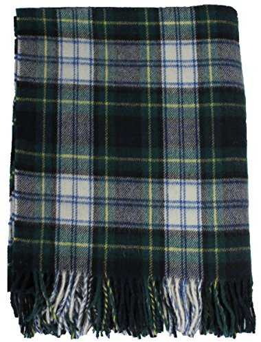 Gewebte Irische Decke aus 100% Lambswool. Tartanmuster. Maße: 137 x 180cm