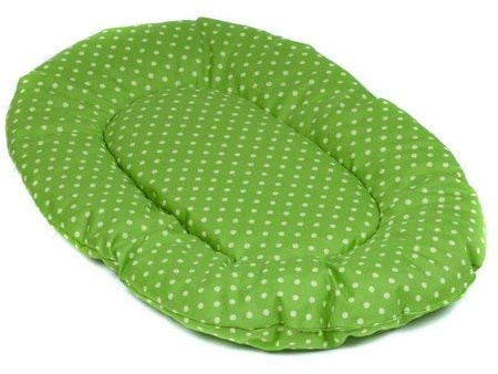adena Hundekissen oval 80 x 49 cm - Tupfen grün