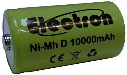 Batteria ricaricabile Ni-Mh Torcia D 1,2V 10000mAh 10Ah 61x33mm 33x61mm NiMh